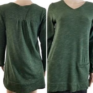 J. Jill 100% Cotton V Neck Pullover Sweater